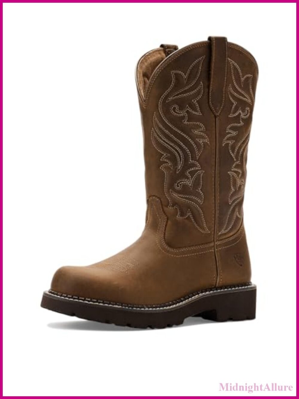 Western Equestrian Boot Knee High Leather Rubber Sole Comfort
